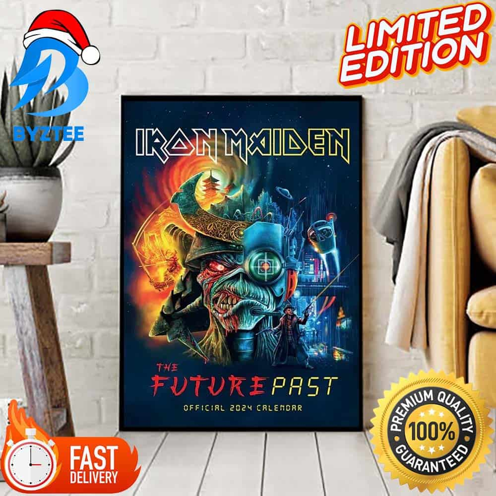 Iron Maiden The Future Past Official 2024 Calendar Canvas Poster Byztee