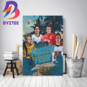 2023 NCAA Ice Hockey Mens Frozen Four Decor Poster Canvas