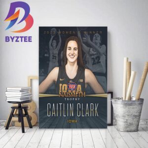 2023 Womens Winner Naismith Trophy National Player Of The Year Is Caitlin Clark Decor Poster Canvas
