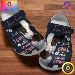 Just A Girl Who Loves Cows Dairy Cattle Mothers Day Gift For Cow Mom Farmers Crocs Crocband Clog