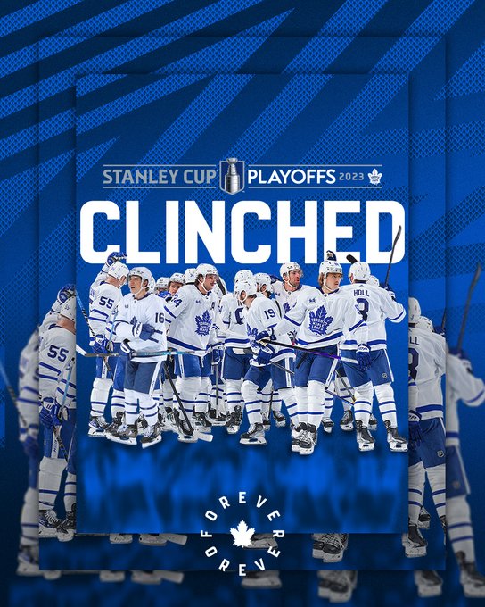 Maple Leafs clinch seventh straight Stanley Cup Playoff birth 1