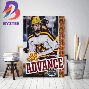 Minnesota Mens Hockey Advance To 2023 NCAA Mens Frozen Four Tampa Bay Decor Poster Canvas