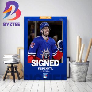 New York Rangers Have Signed Filip Chytil Decor Poster Canvas
