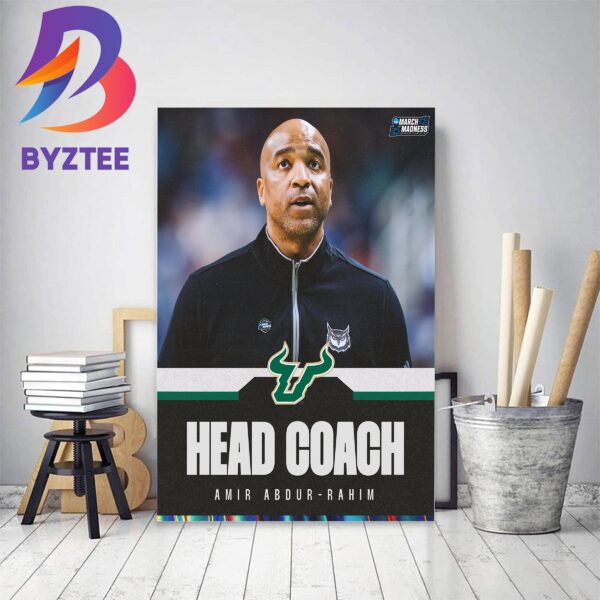 South Florida Bulls Mens Basketball New Head Coach Amir Abdur-Rahim Decor Poster Canvas