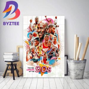 The NBA Legends Of The 90s Decor Poster Canvas