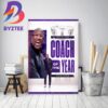 2022-23 NBA Coach Of The Year Is Mike Brown Sacramento Kings Decor Poster Canvas