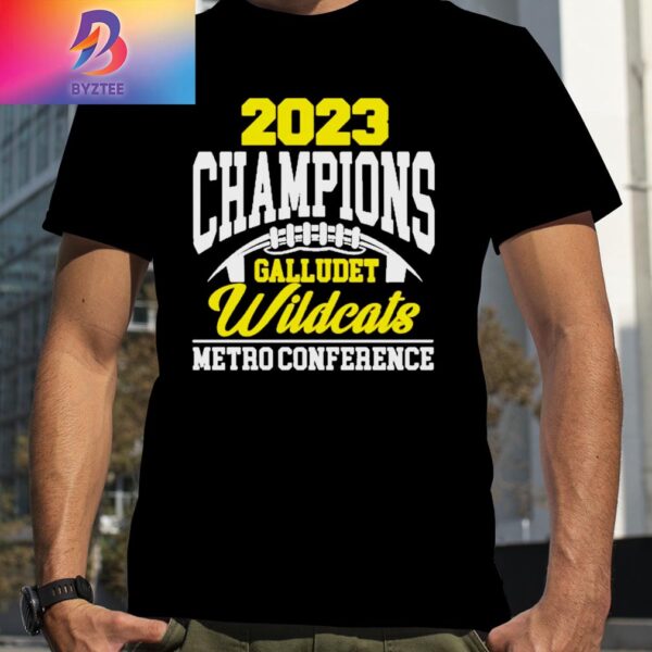 2023 Champions Gallaudet Wildcats Metro Conference Unisex T-Shirt