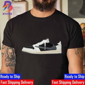 Air Jordan 1 Low x Travis Scott Grey Fog Sneaker Concept Unisex T-Shirt