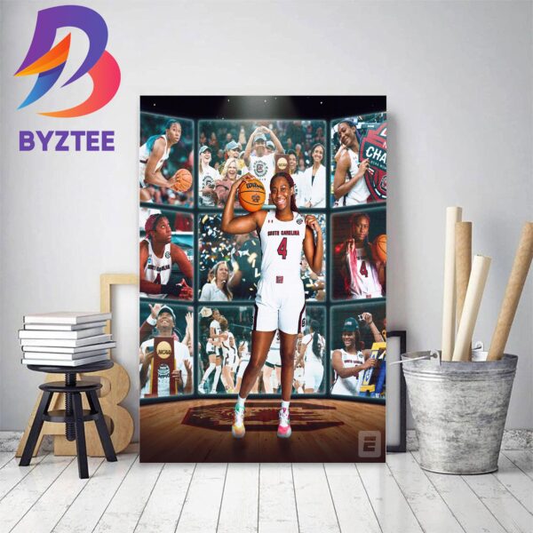 Aliyah Boston Declared For The 2023 WNBA Draft Decor Poster Canvas