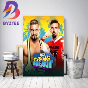 Bron Breakker Vs Andre Chase At NXT Spring Breakin Decor Poster Canvas