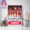 Carolina Hurricanes Back-To-Back-To-Back Division Champions Decor Poster Canvas