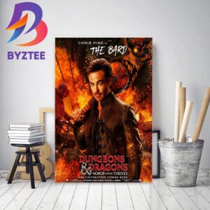 Chris Pine Is The Bard In Dungeons And Dragons Honor Among Thieves Decor Poster Canvas