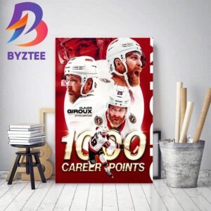 Claude Giroux 1000 Career Points Decor Poster Canvas