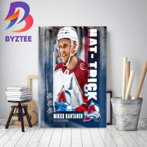 Colorado Avalanche Mikko Rantanen Hat Trick NHL Decor Poster Canvas