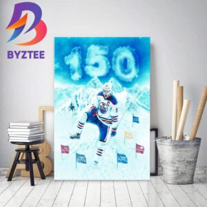 Connor McDavid Hit Historic Heights With 150 Point Decor Poster Canvas