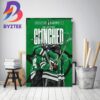 Dallas Stars Jason Robertson 100 Points First Time In NHL Career Decor Poster Canvas