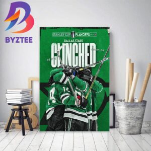 Dallas Stars Clinched Stanley Cup Playoffs 2023 Decor Poster Canvas