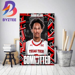 Darrion Williams Committed Texas Tech Decor Poster Canvas