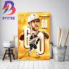 David Pastrnak 60 Goal Club With Boston Bruins Decor Poster Canvas