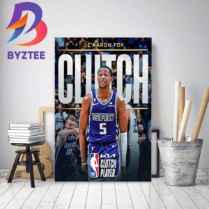 De’Aaron Fox Is The 2022-23 Kia Clutch Player Of The Year In NBA Awards Decor Poster Canvas