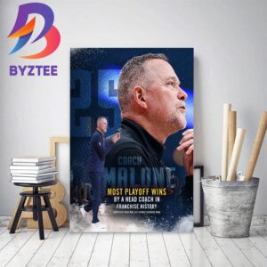 Denver Nuggets Coach Michael Malone Most Playoff Wins Decor Poster Canvas