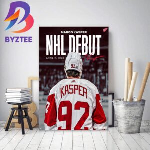 Detroit Red Wings Marco Kasper NHL Debut Decor Poster Canvas