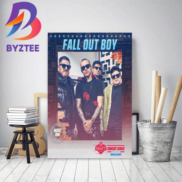 Fall Out Boy Performing At The NFL Draft In Kansas City On April 27th Decor Poster Canvas