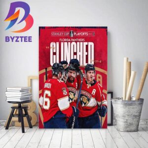 Florida Panthers Clinched Stanley Cup Playoffs NHL 2023 Decor Poster Canvas