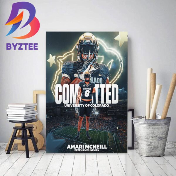 Former Tennessee DL Amari McNeill Committed Colorado Buffaloes Home Decor Poster Canvas