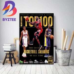 Gold Metal Top 100 Basketball Sneakers Of All Time Decor Poster Canvas