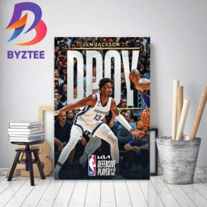 Jaren Jackson Jr Is The 2022-23 NBA Defensive Player Of The Year Award Decor Poster Canvas