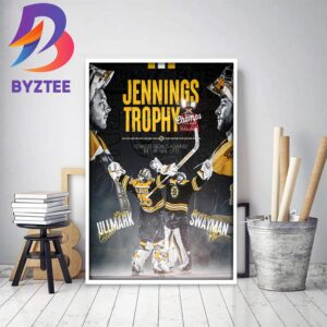Jeremy Swayman And Linus Ullmark Are Jennings Trophy Champions Decor Poster Canvas