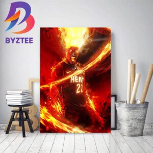 Jimmy Butler Fan Art Poster In Miami Heat NBA Decor Poster Canvas