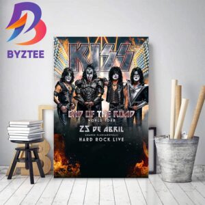 KISS End Of The Road World Tour Poster Decor Poster Canvas