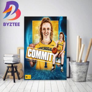 Lauren Hansen Committed Michigan Wolverines Womens Basketball Decor Poster Canvas