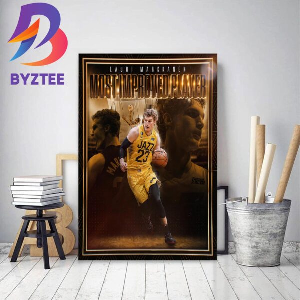 Lauri Markkanen Wins The 2022-23 NBA Most Improved Player Of The Year Decor Poster Canvas