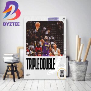 LeBron James 4th Triple-Doubles In NBA History Decor Poster Canvas