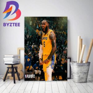 LeBron James To Record 20+ Points And Rebounds In A Playoff Game Becomes The Oldest Player In NBA History Decor Poster Canvas
