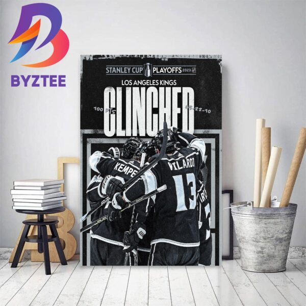 Los Angeles Kings Clinched The Stanley Cup Playoffs 2023 Decor Poster Canvas