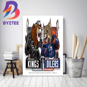 Los Angeles Kings Vs Edmonton Oilers 2023 Western Conference Quarter Finals Decor Poster Canvas