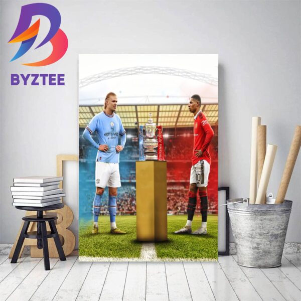 Manchester Derby In The FA Cup Final Decor Poster Canvas
