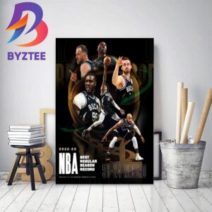 Milwaukee Bucks 2022-23 NBA Best Regular Season Record Decor Poster Canvas