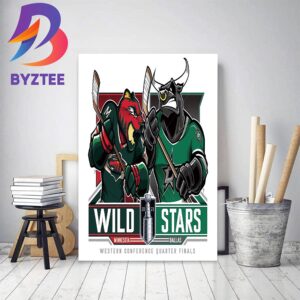 Minnesota Wild Vs Dallas Stars 2023 Western Conference Quarter Finals Decor Poster Canvas