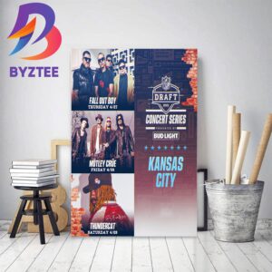 NFL Draft Concert Series Live From Kansas City Nights 1 2 And 3 Decor Poster Canvas