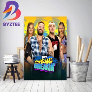NXT Spring Breakin Mixed Tag Team Match Decor Poster Canvas