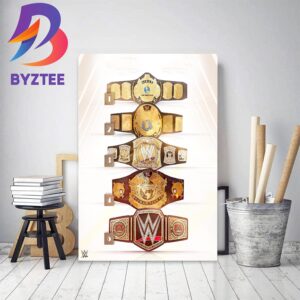 New WWE World Heavyweight Championship Title Belt Decor Poster Canvas