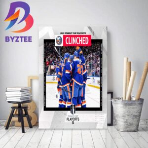 New York Islanders 2023 Stanley Cup Playoffs Clinched Decor Poster Canvas