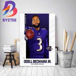 Odell Beckham Jr Joins Baltimore Ravens Decor Poster Canvas