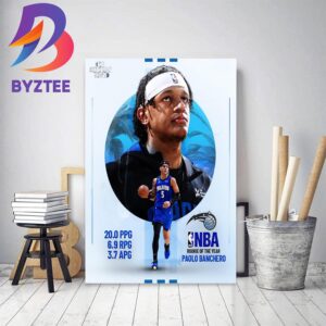 Paolo Banchero 2023 NBA Rookie Of The Year Award Winner Decor Poster Canvas