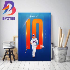 Pete Alonso First To 10 HR With New York Mets In MLB Decor Poster Canvas